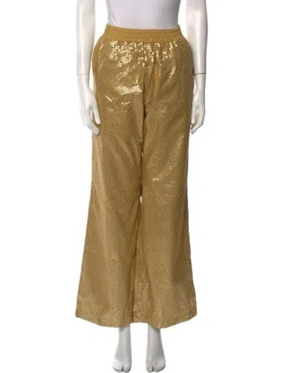 Pre-owned Sleeper Wide Leg Pants W/ Tags In Yellow
