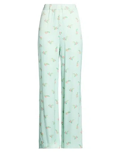 Sleeper Woman Pants Light Green Size M Viscose In Blue