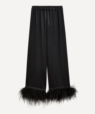 Sleeper Women's Feathered Party Trousers In Black