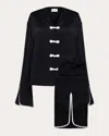 Sleeper Louis Satin Pyjama Set In Black
