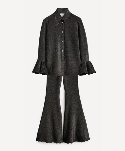 Sleeper Women's Lurex Lounge Suit In Black