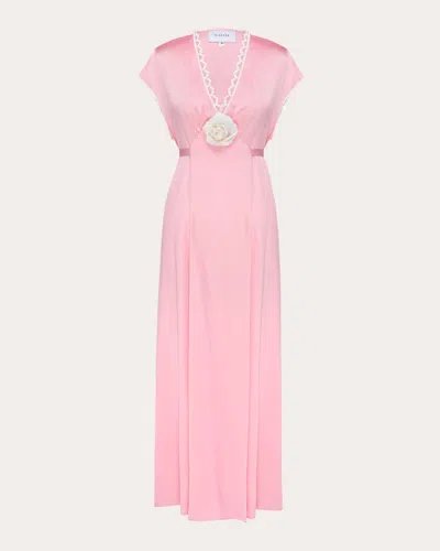 Sleeper The Genus Satin Dress In Pink