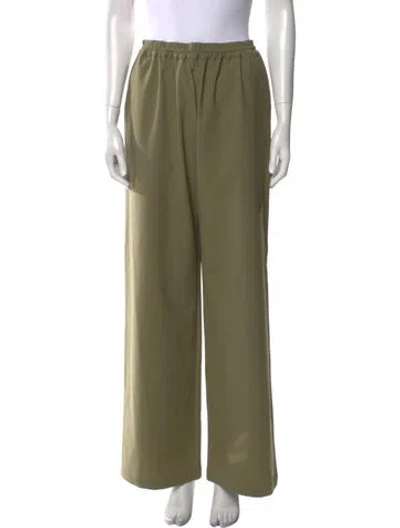 Pre-owned Sleeper Wool Wide Leg Pants In Green