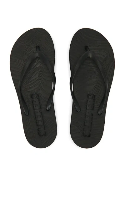 Sleepers Slim Flip Flop In Black