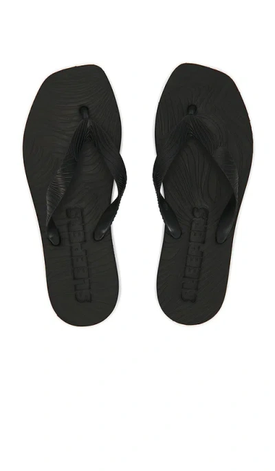 Sleepers Tapered Platform Flip Flop In Black