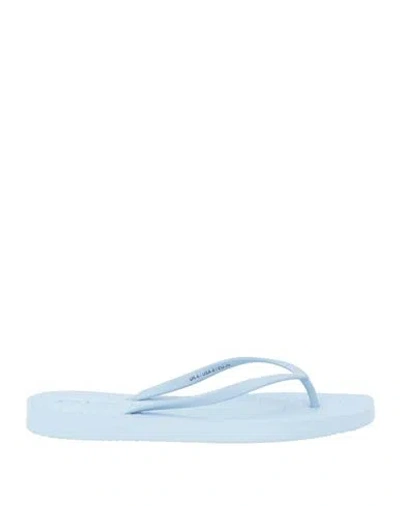 Sleepers Woman Thong Sandal Azure Size 8 Rubber In Multi