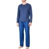 Sleephero Pajamas In Navy And Navy Buffalo Check