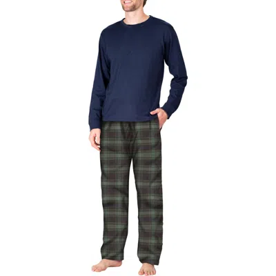 Sleephero Flannel Pajama Set In Blue