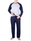 Sleephero Raglan Long Sleeve T-shirt & Pants 2-piece Pajama Set In Light Heat