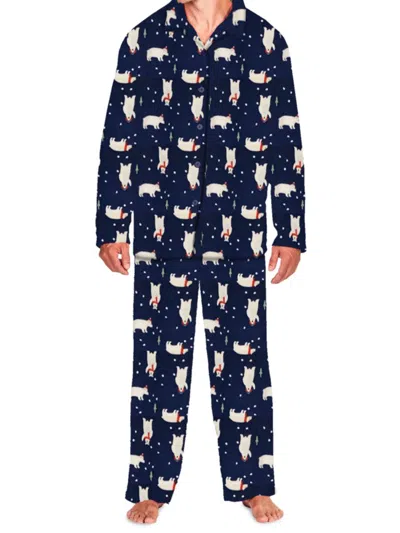 Sleephero Men's 2-piece Polar Bear Fleece Pajama Shirt & Pants Set In Warmpolar