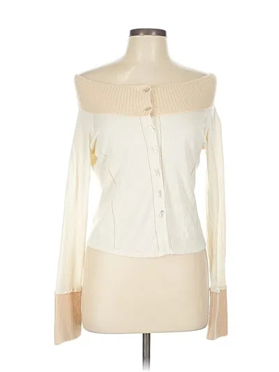 Pre-owned Sleeping On Snow Cardigan Sweater In White