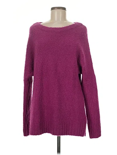 Pre-owned Sleeping On Snow Long Sleeve Top Purple Boatneck Tops