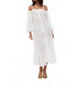 Sleeping With Jacques Bronte Midi Dress In White In White
