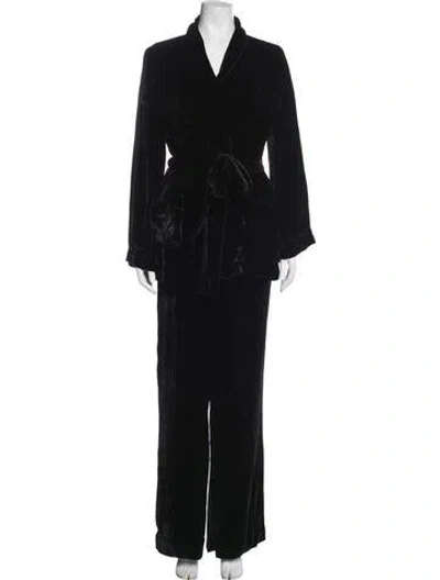 Pre-owned Sleeping With Jacques Pant Set In Black