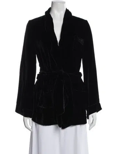Pre-owned Sleeping With Jacques Robe W/ Tags In Black