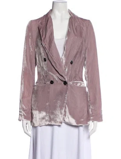 Pre-owned Sleeping With Jacques Silk Robe In Purple