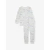 Sleepy Doe Graphic-print Two-piece Cotton Pyjama Set 1-11 In White