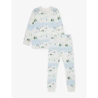 Sleepy Doe Kids' Ki Strawberry-print Cotton Pyjama Set 1-9 Y In Ski