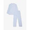 Sleepy Doe Tripe-pattern Cotton-jersey Pyjama Set 1-11 Y In Blue/white Stripe