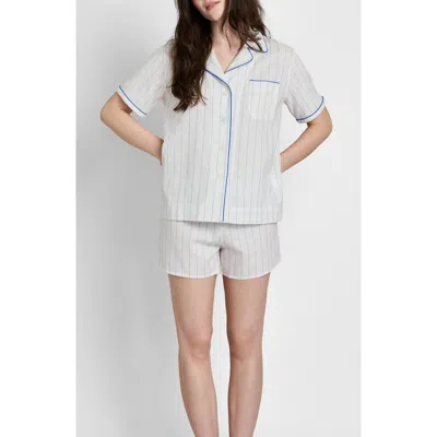 Sleepy Jones Linen-cotton Corita Pajama Set In White