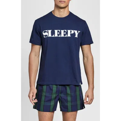 Sleepy Jones Logo T-shirt In Blue