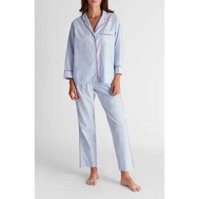 Sleepy Jones Marina Pajama Set In Blue