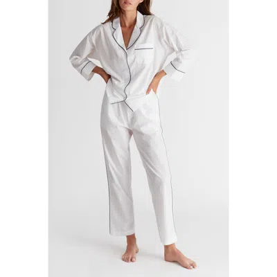 Sleepy Jones Marina Pajama Set In Gray
