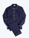 Sleepy Jones Men's Henry Skier Pajama Set In Blue/skier Jacquard In Multi