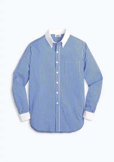 Sleepy Jones Penn Shirt Unisex In Bengal Blue Stripe In Multi