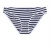 Sleepy Jones Women's Striped Bikini Bottom In Blue/white In Blue