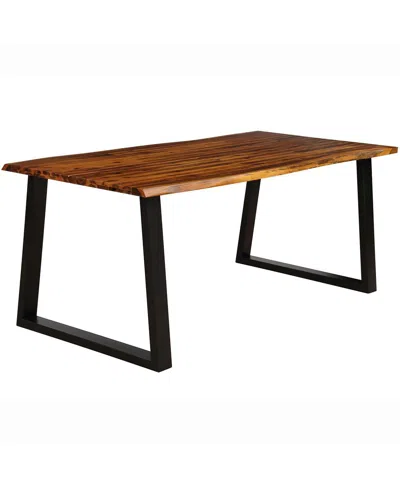 Slickblue Rectangular Acacia Wood Dining Table In Brown