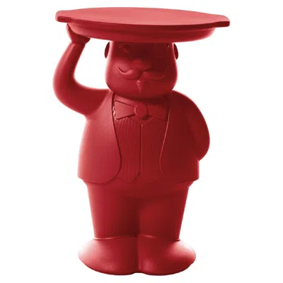 Pre-owned Slide Design Ambrogio Servant Table In Flame Red By Favaretto & Partners