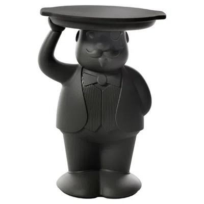 Pre-owned Slide Design Ambrogio Servant Table In Jet Black By Favaretto & Partners