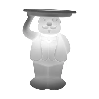 Pre-owned Slide Design Ambrogio Servant Table In Led Light White By Favaretto & Partners