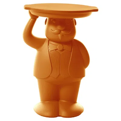 Pre-owned Slide Design Ambrogio Servant Table In Pumpkin Orange By Favaretto & Partners