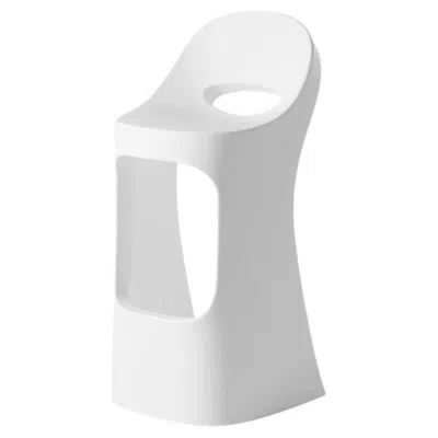Pre-owned Slide Design Amélie Sit Up High Stool In Milky White By Italo Pertichini