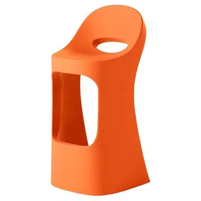 Pre-owned Slide Design Amélie Sit Up High Stool In Pumpkin Orange By Italo Pertichini