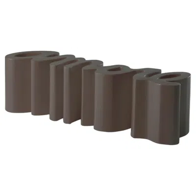 Pre-owned Slide Design Amore Bench In Chocolate Brown By Giò Colonna Romano