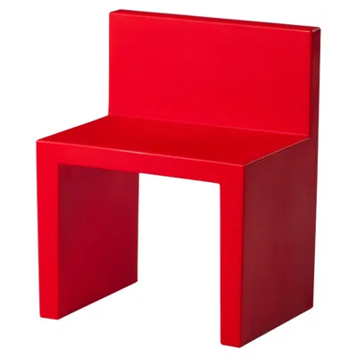 Pre-owned Slide Design Angolo Retto Kids Chair In Flame Red By  Studio