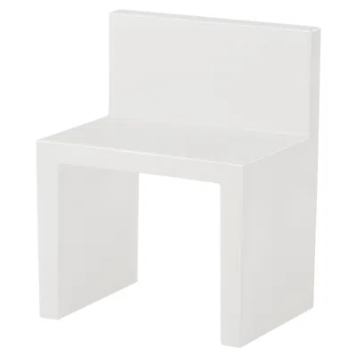 Pre-owned Slide Design Angolo Retto Kids Chair In Milky White By  Studio
