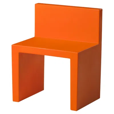 Pre-owned Slide Design Angolo Retto Kids Chair In Pumpkin Orange By  Studio