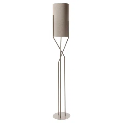 Pre-owned Slide Design Aura Floor Lamp In Melange Ecru Lampshade With Pearl Gray Stem