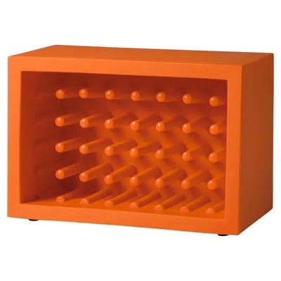 Pre-owned Slide Design Bachus Wine Rack In Pumpkin Orange By Marcel Wanders