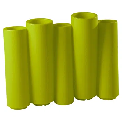 Pre-owned Slide Design Bamboo Cachepot In Lime Green By Tous Les Trois