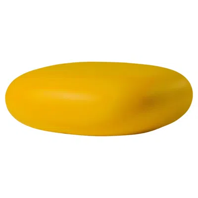 Pre-owned Slide Design Chubby Low Pouf In Saffron Yellow By Marcel Wanders
