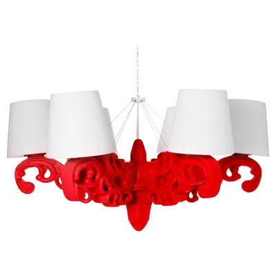 Pre-owned Slide Design Crown Of Love Pendant Light In Flame Red By Moro, Pigatti