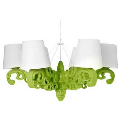 Pre-owned Slide Design Crown Of Love Pendant Light In Lime Green By Moro, Pigatti