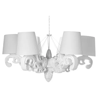 Pre-owned Slide Design Crown Of Love Pendant Light In Milky White By Moro, Pigatti