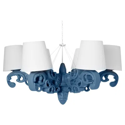 Pre-owned Slide Design Crown Of Love Pendant Light In Powder Blue By Moro, Pigatti