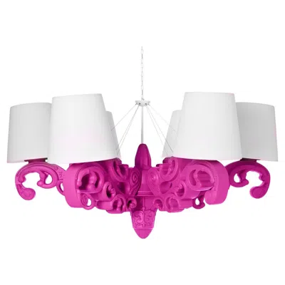 Pre-owned Slide Design Crown Of Love Pendant Light In Sweet Fuchsia By Moro, Pigatti In Transparent